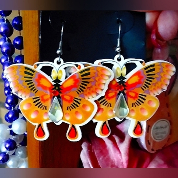 Butterfly Boho Novelty Earrings - Picture 6 of 9